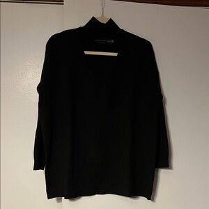 Alice + Olivia Elegant Black V-Neck Sweater